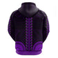 African Dashiki and Polynesian Pattern Zip Hoodie Purple