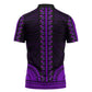 African Dashiki and Polynesian Pattern Zipper Polo Shirt Purple