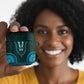 Teal Dashiki and Tapa Pattern AirPods Case Africa-Polynesia Together Culture