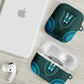 Teal Dashiki and Tapa Pattern AirPods Case Africa-Polynesia Together Culture