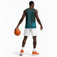 Teal Dashiki and Tapa Pattern Basketball Jersey Africa-Polynesia Together Culture - African Pride