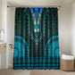 Teal Dashiki and Tapa Pattern Bathroom Set Africa-Polynesia Together Culture
