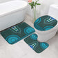 Teal Dashiki and Tapa Pattern Bathroom Set Africa-Polynesia Together Culture