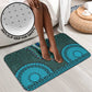 Teal Dashiki and Tapa Pattern Bathroom Set Africa-Polynesia Together Culture