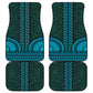 Teal Dashiki and Tapa Pattern Car Mats Africa-Polynesia Together Culture
