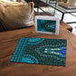 Teal Dashiki and Tapa Pattern Puzzle Africa-Polynesia Together Culture