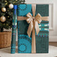 Teal Dashiki and Tapa Pattern Wrapping Paper Africa and Polynesia Together Culture - African Pride