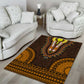 Gold Dashiki and Tapa Pattern Area Rug Africa-Polynesia Together Culture