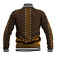 Gold Dashiki and Tapa Pattern Baseball Jacket Africa-Polynesia Together Culture