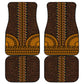 Gold Dashiki and Tapa Pattern Car Mats Africa-Polynesia Together Culture