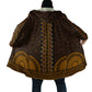 Gold Dashiki and Tapa Pattern Cloak Africa-Polynesia Together Culture