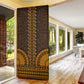 Gold Dashiki and Tapa Pattern Door Cover Africa-Polynesia Together Culture