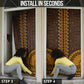 Gold Dashiki and Tapa Pattern Door Cover Africa-Polynesia Together Culture