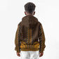 Gold Dashiki and Tapa Pattern Kid Hoodie Africa-Polynesia Together Culture