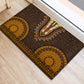 Gold Dashiki and Tapa Pattern Rubber Doormat Africa-Polynesia Together Culture