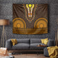 Gold Dashiki and Tapa Pattern Tapestry Africa-Polynesia Together Culture