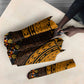 Gold Dashiki and Tapa Pattern Umbrella Africa-Polynesia Together Culture
