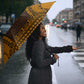 Gold Dashiki and Tapa Pattern Umbrella Africa-Polynesia Together Culture