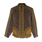 Gold Dashiki and Tapa Pattern Women Casual Shirt Africa-Polynesia Together Culture LT9