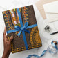 Gold Dashiki and Tapa Pattern Wrapping Paper Africa and Polynesia Together Culture - African Pride