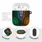 Green-gold Dashiki and Tapa Pattern AirPods Case Africa-Polynesia Together Culture