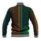 Green-gold Dashiki and Tapa Pattern Baseball Jacket Africa-Polynesia Together Culture