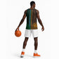 Green-gold Dashiki and Tapa Pattern Basketball Jersey Africa-Polynesia Together Culture - African Pride