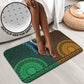 Green-gold Dashiki and Tapa Pattern Bathroom Set Africa-Polynesia Together Culture