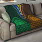 Green-gold Dashiki and Tapa Pattern Quilt Africa-Polynesia Together Culture