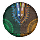 Green-gold Dashiki and Tapa Pattern Spare Tire Cover Africa-Polynesia Together Culture