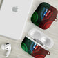 Green-red Dashiki and Tapa Pattern AirPods Case Africa-Polynesia Together Culture