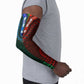 Green-red Dashiki and Tapa Pattern Arm Sleeves Africa-Polynesia Together Culture