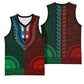 Green-red Dashiki and Tapa Pattern Basketball Jersey Africa-Polynesia Together Culture - African Pride
