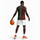 Green-red Dashiki and Tapa Pattern Basketball Jersey Africa-Polynesia Together Culture - African Pride