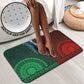 Green-red Dashiki and Tapa Pattern Bathroom Set Africa-Polynesia Together Culture