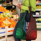 Green-red Dashiki and Tapa Pattern Grocery Bag Africa-Polynesia Together Culture