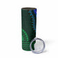 Green-red Dashiki and Tapa Pattern Skinny Tumbler Africa-Polynesia Together Culture