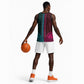 Teal-pink Dashiki and Tapa Pattern Basketball Jersey Africa-Polynesia Together Culture - African Pride