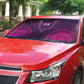 Pink Dashiki and Tapa Pattern Auto Sun Shade Africa-Polynesia Together Culture