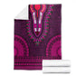 Pink Dashiki and Tapa Pattern Blanket Africa-Polynesia Together Culture
