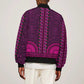 Pink Dashiki and Tapa Pattern Bomber Jacket Africa-Polynesia Together Culture