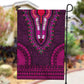 Pink Dashiki and Tapa Pattern Garden Flag Africa-Polynesia Together Culture