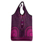 Pink Dashiki and Tapa Pattern Grocery Bag Africa-Polynesia Together Culture