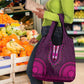 Pink Dashiki and Tapa Pattern Grocery Bag Africa-Polynesia Together Culture