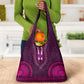 Pink Dashiki and Tapa Pattern Grocery Bag Africa-Polynesia Together Culture