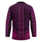 Pink Dashiki and Tapa Pattern Hockey Jersey Africa-Polynesia Together Culture
