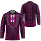 Pink Dashiki and Tapa Pattern Hockey Jersey Africa-Polynesia Together Culture