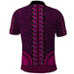 Pink Dashiki and Tapa Pattern Polo Shirt Africa-Polynesia Together Culture