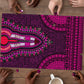 Pink Dashiki and Tapa Pattern Puzzle Africa-Polynesia Together Culture