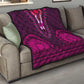 Pink Dashiki and Tapa Pattern Quilt Africa-Polynesia Together Culture